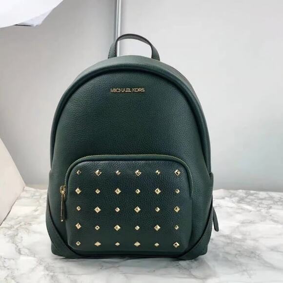 Michael Kors Erin 35F0GERB8L Medium Leather Backpack In Racing Green - Picture 1 of 5